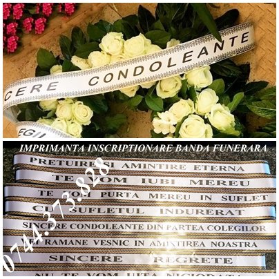 Imprimanta panglici funerare profesionala ideala pt. firme pompe funebre.